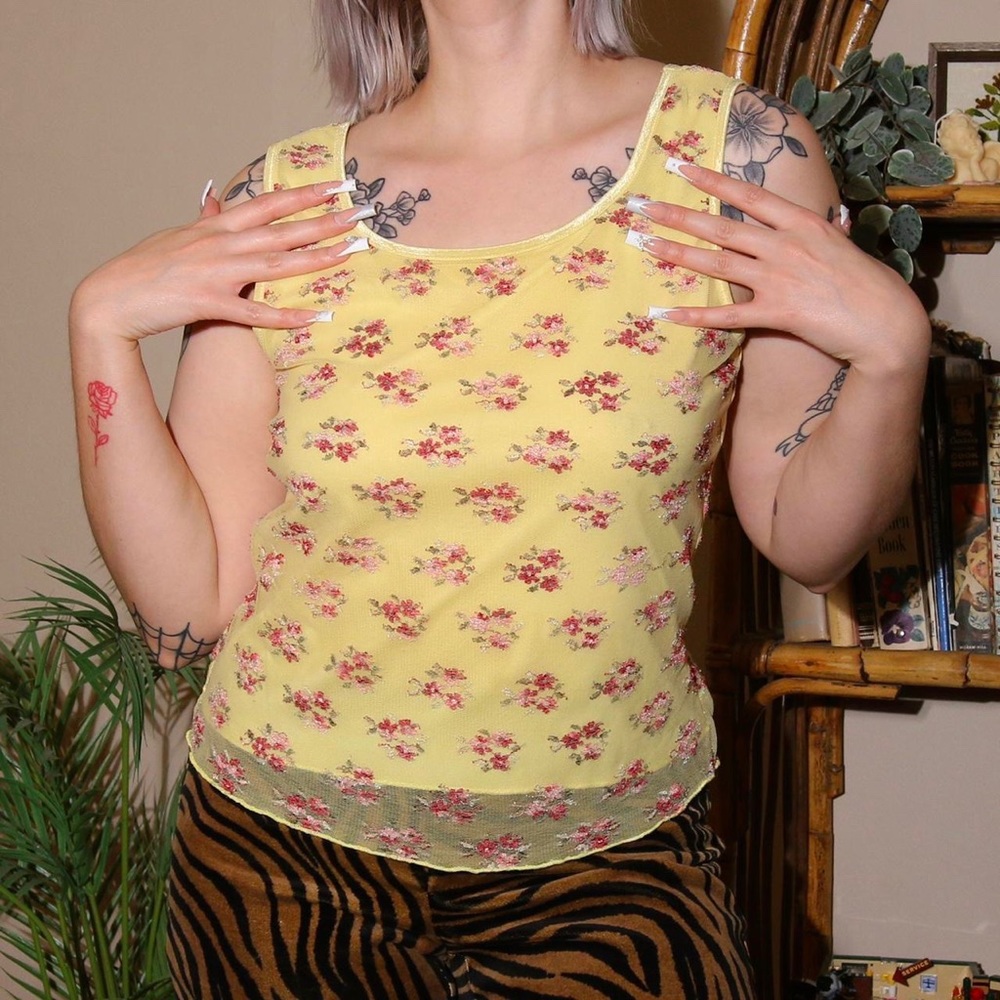 Vintage 90s Creative Design Works Inc Floral Tank Top